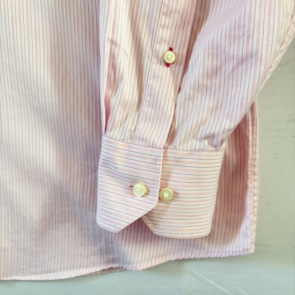 Tommy Bahama Mens Casual Button Down Shirt Long Sleeve Pink Plaid Cotton Medium - Picture 5 of 13